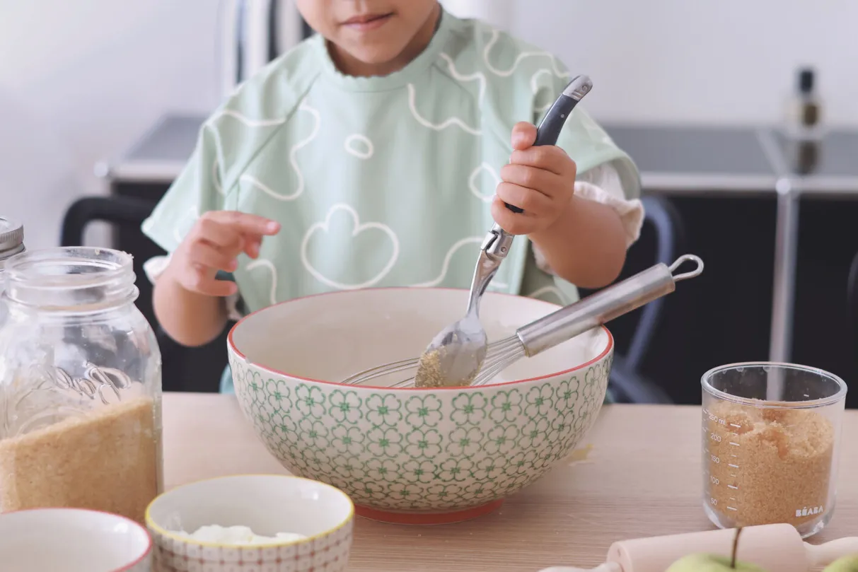 BÉABA Couverts, Vaisselle Et Bavoirs*Bavoir A Manches Evolutif 2 En 1 Sage Green