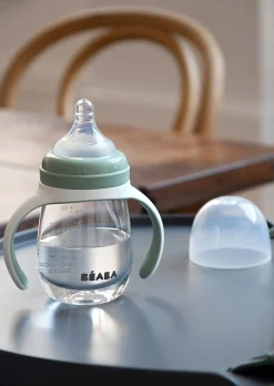 BÉABA Couverts, Vaisselle Et Bavoirs*Biberon D'Apprentissage 2 En 1 210 Ml Sage Green