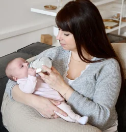 BÉABA Couverts, Vaisselle Et Bavoirs*Biberon D'Apprentissage 2 En 1 210 Ml Mineral Grey