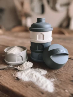 BÉABA Doseurs De Lait*Boite Doseuse 4 Compartiments Mineral Grey / Blue