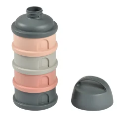 BÉABA Doseurs De Lait*Boite Doseuse 4 Compartiments Mineral Grey /Pink