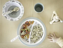 BÉABA Couverts, Vaisselle Et Bavoirs*Coffret Cadeau Repas Jungle