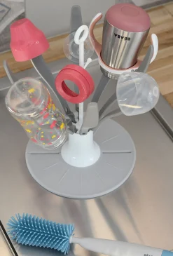 BÉABA Arbre À Biberons*Egoutte-Biberon Flower Pliable Pink