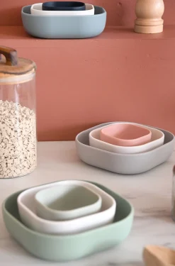 BÉABA Goûter Sain*Lot De 3 Bols Silicone Gigogne Sage Green