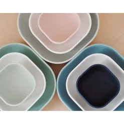 BÉABA Goûter Sain*Lot De 3 Bols Silicone Gigogne Night Blue