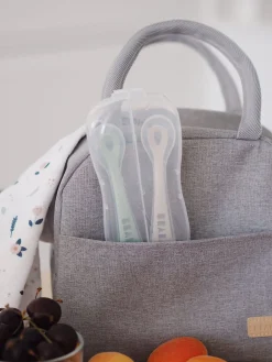 BÉABA Couverts, Vaisselle Et Bavoirs*Lot De 2 Cuilleres 2Eme Age Silicone Avec Boite De Transport