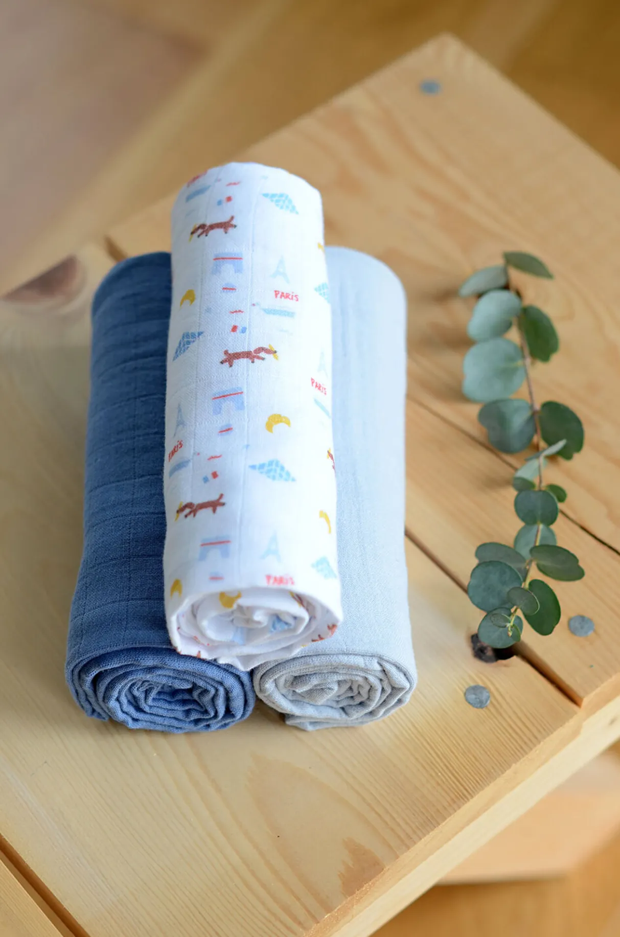 BÉABA Accessoires De Toilette*Lot De 3 Langes En Coton Paris