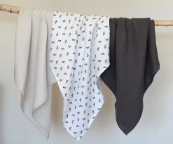 BÉABA Accessoires De Toilette*Lot De 3 Langes En Coton Savanna