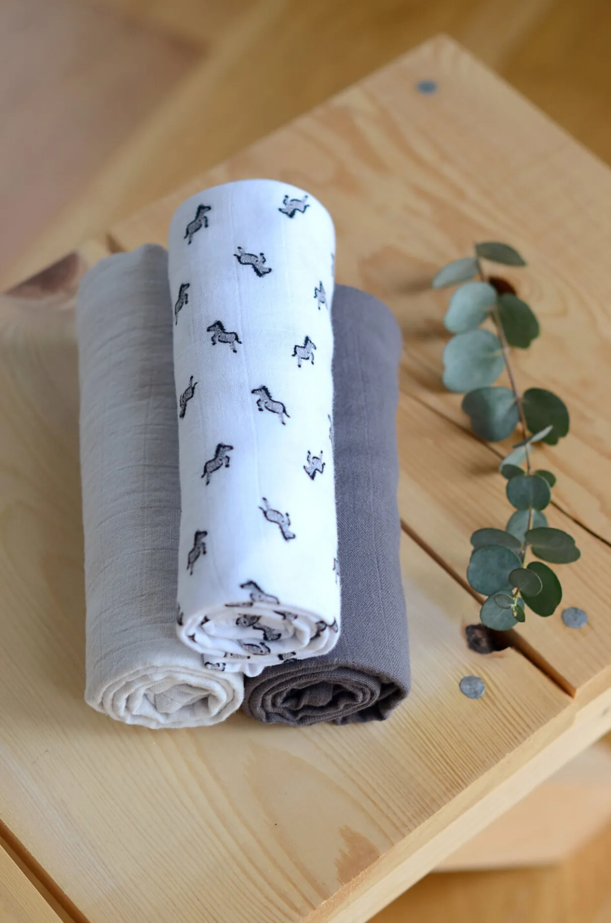 BÉABA Accessoires De Toilette*Lot De 3 Langes En Coton Savanna