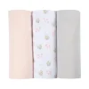 BÉABA Accessoires De Toilette*Lot De 3 Langes En Coton Swans