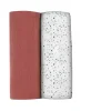 BÉABA Emmaillotage*Lot De 2 Langes Xxl En Coton Hot Sauce/Terrazzo