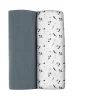 BÉABA Emmaillotage*Lot De 2 Langes Xxl En Coton Stormy Weather/Spring Flower
