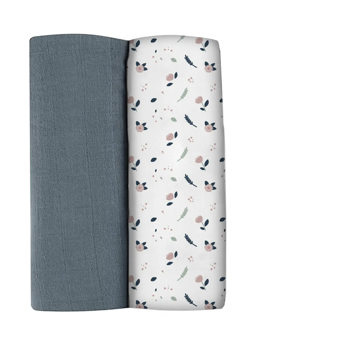 BÉABA Emmaillotage*Lot De 2 Langes Xxl En Coton Stormy Weather/Spring Flower