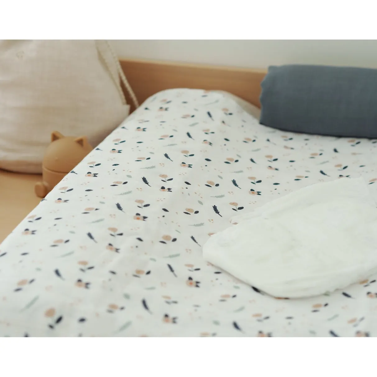 BÉABA Emmaillotage*Lot De 2 Langes Xxl En Coton Stormy Weather/Spring Flower