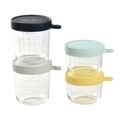 BÉABA Pots De Conservation*Lot De 4 Portions Verre - Pastel