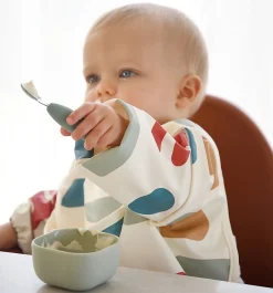 BÉABA Couverts, Vaisselle Et Bavoirs*Lot De 2 Pre-Couverts Inox Sage Green