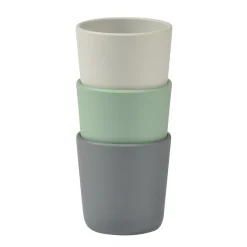 BÉABA Couverts, Vaisselle Et Bavoirs*Lot De 3 Verres Silicone Velvet Grey / Sage Green