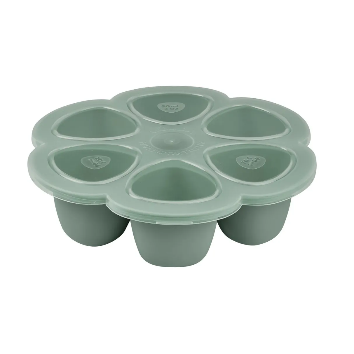 BÉABA Pots De Conservation*Multiportions Silicone 6 X 90 Ml Sage Green