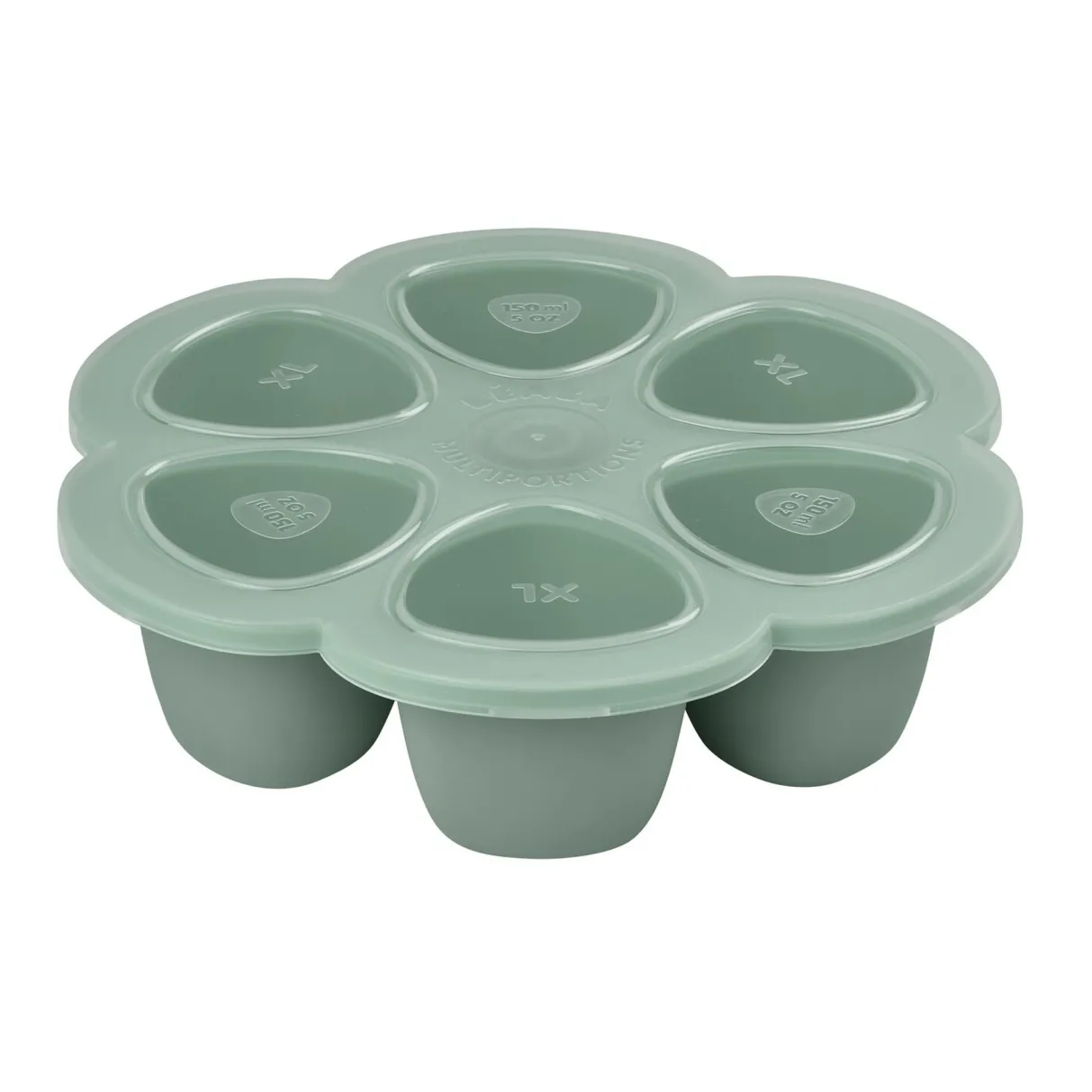 BÉABA Pots De Conservation*Multiportions Silicone 6 X 150 Ml Sage Green