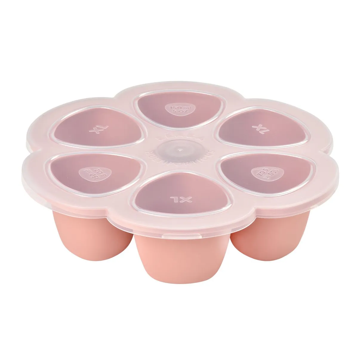 BÉABA Pots De Conservation*Multiportions Silicone 6*150Ml Old Pink