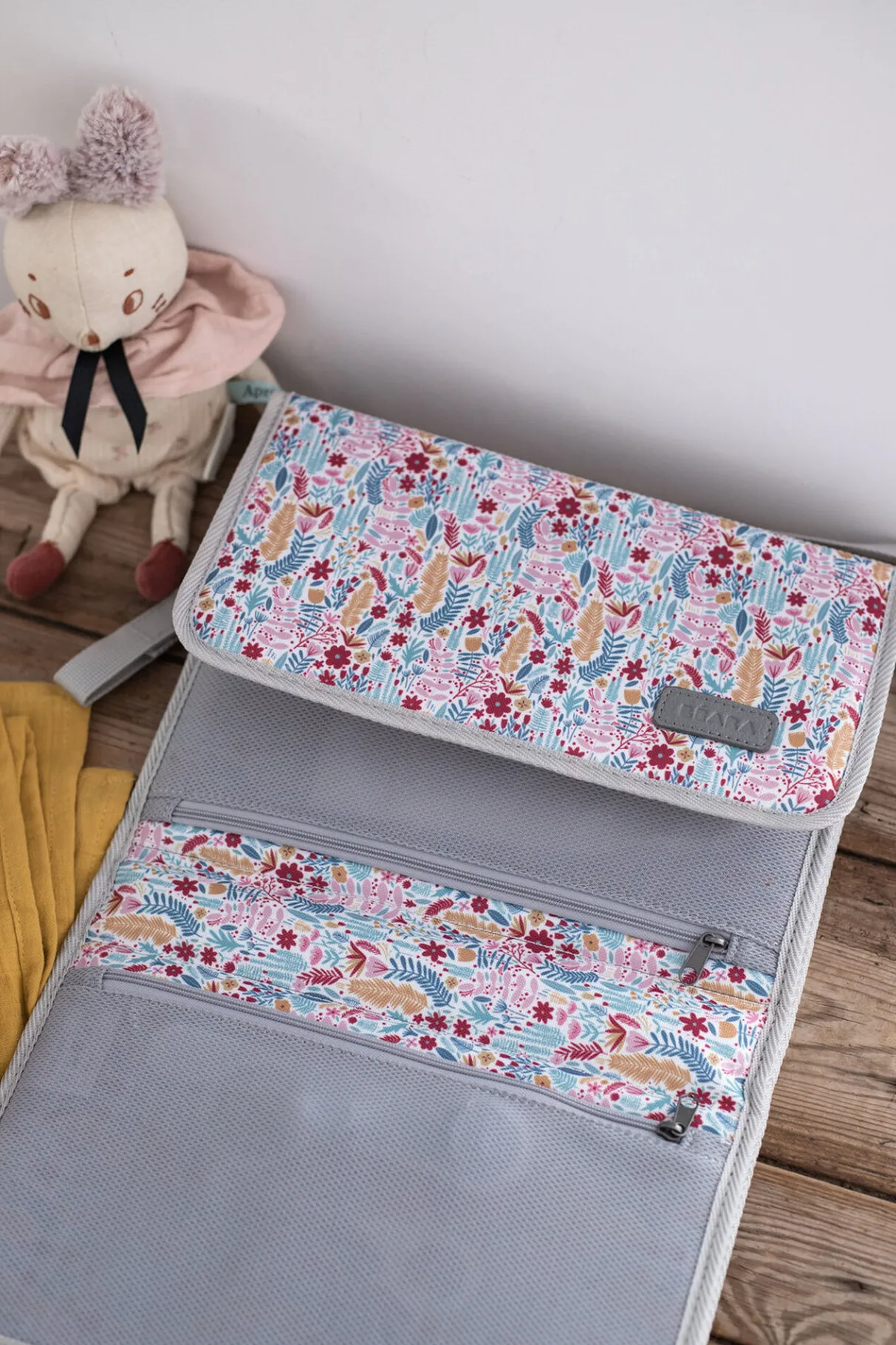 BÉABA Accessoires De Toilette*Pochette A Langer Geneve Mirage Grey/Floral