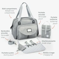 BÉABA Sacs À Langer*Sac A Langer Geneve Ii Heather Grey