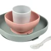 BÉABA Couverts, Vaisselle Et Bavoirs*Set Vaisselle Silicone 4 Pieces Eucalyptus