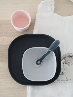 BÉABA Couverts, Vaisselle Et Bavoirs*Set Vaisselle Silicone 4 Pieces Night-Blue