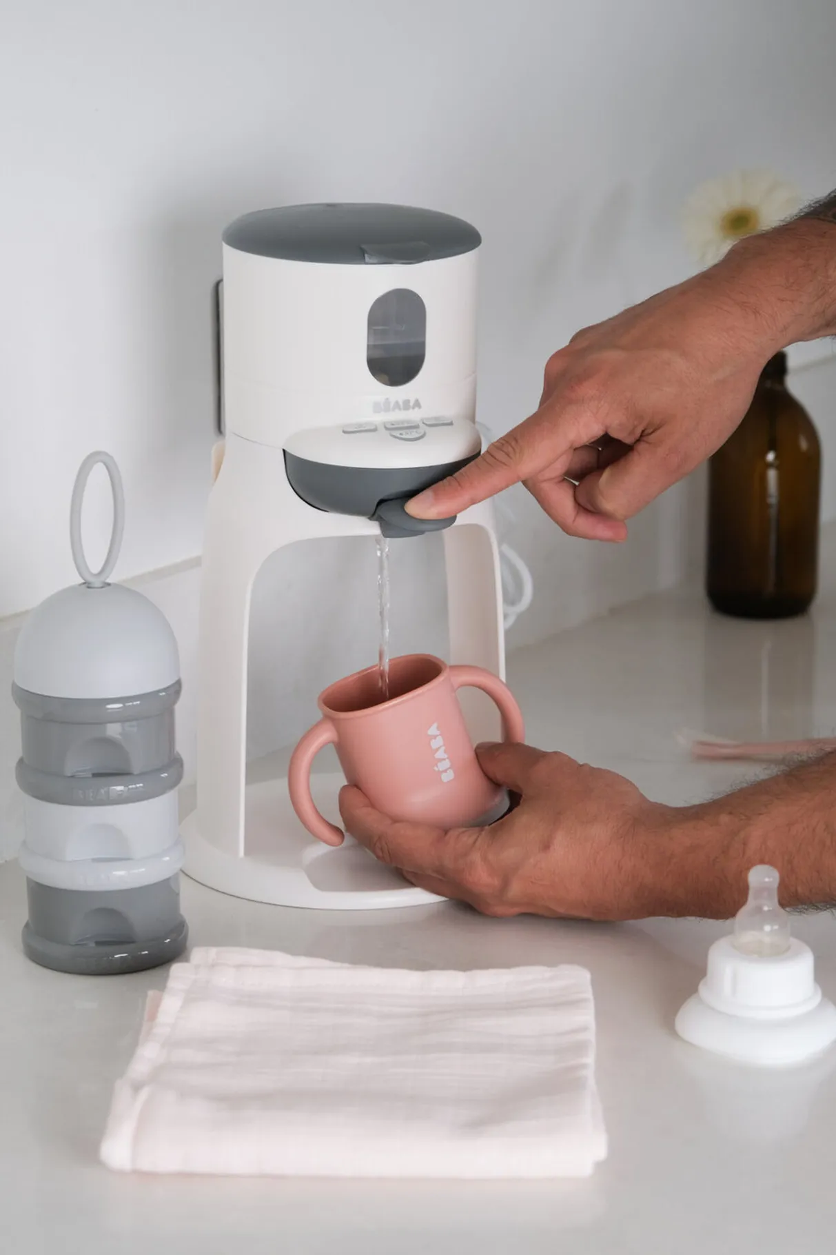 BÉABA Couverts, Vaisselle Et Bavoirs*Tasse Evoluclip 3 En 1 Old Pink