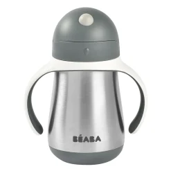 BÉABA Couverts, Vaisselle Et Bavoirs*Tasse Paille Inox 250 Ml Mineral Grey