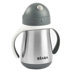 BÉABA Couverts, Vaisselle Et Bavoirs*Tasse Paille Inox 250 Ml Mineral Grey