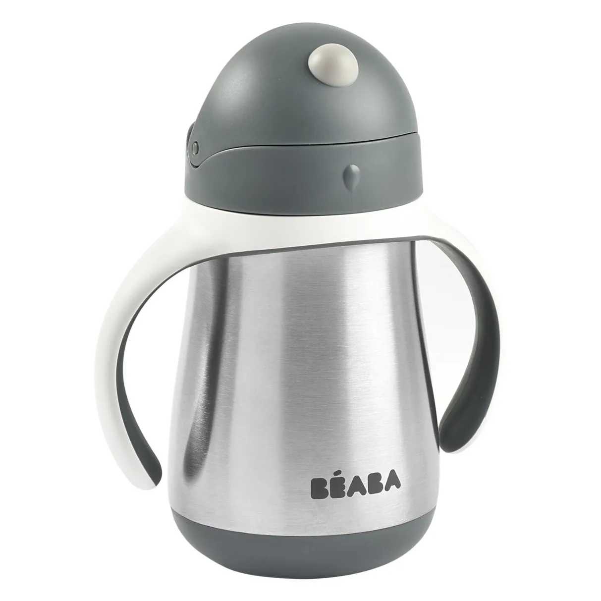 BÉABA Couverts, Vaisselle Et Bavoirs*Tasse Paille Inox 250 Ml Mineral Grey