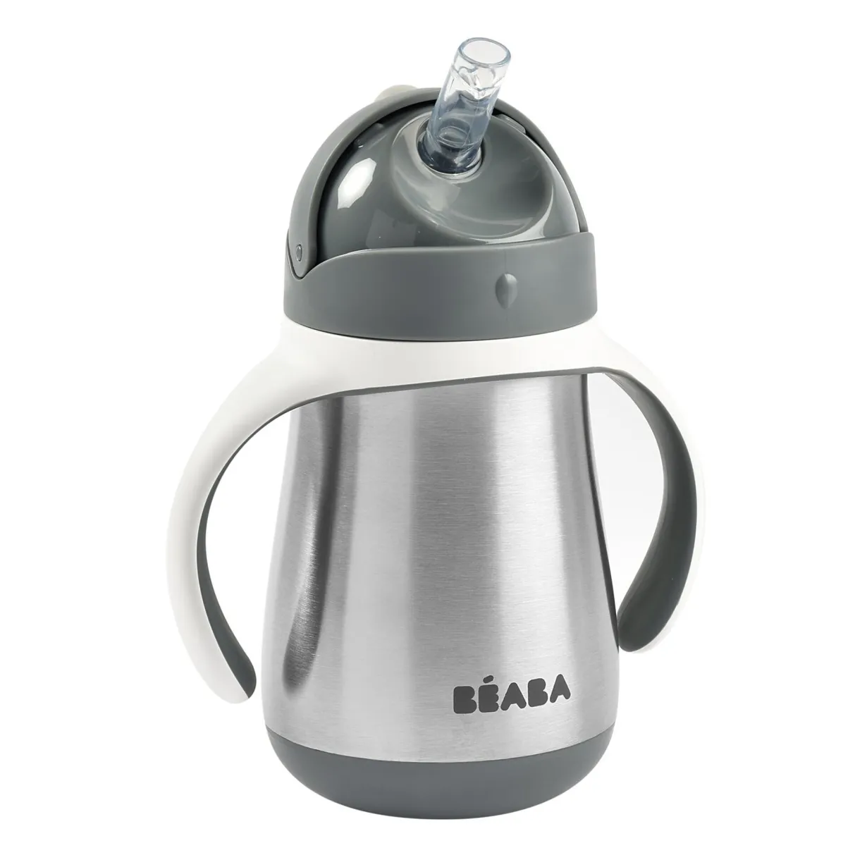 BÉABA Couverts, Vaisselle Et Bavoirs*Tasse Paille Inox 250 Ml Mineral Grey