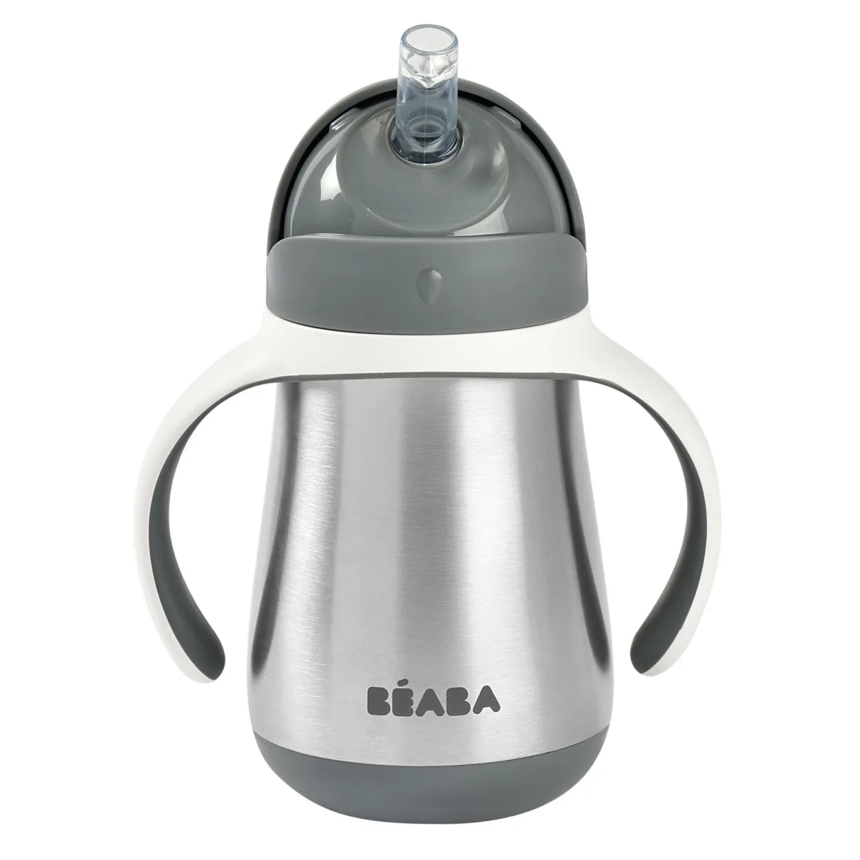 BÉABA Couverts, Vaisselle Et Bavoirs*Tasse Paille Inox 250 Ml Mineral Grey