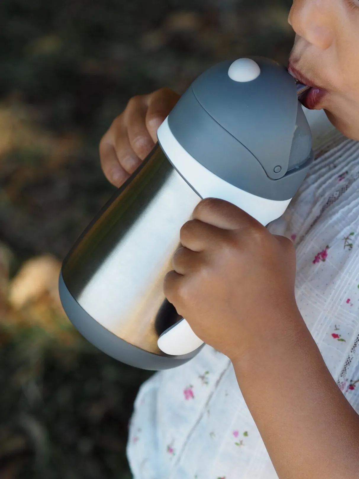 BÉABA Couverts, Vaisselle Et Bavoirs*Tasse Paille Inox 250 Ml Mineral Grey