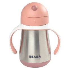BÉABA Couverts, Vaisselle Et Bavoirs*Tasse Paille Inox 250 Ml Old Pink