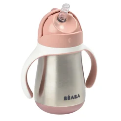 BÉABA Couverts, Vaisselle Et Bavoirs*Tasse Paille Inox 250 Ml Old Pink