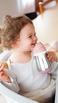 BÉABA Couverts, Vaisselle Et Bavoirs*Tasse Paille Inox 250 Ml Old Pink