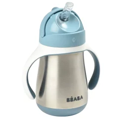 BÉABA Couverts, Vaisselle Et Bavoirs*Tasse Paille Inox 250 Ml Windy Blue