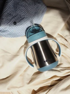 BÉABA Couverts, Vaisselle Et Bavoirs*Tasse Paille Inox 250 Ml Windy Blue